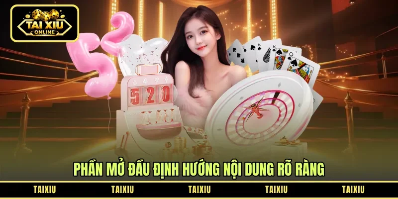 Phần mở đầu định hướng nội dung rõ ràng